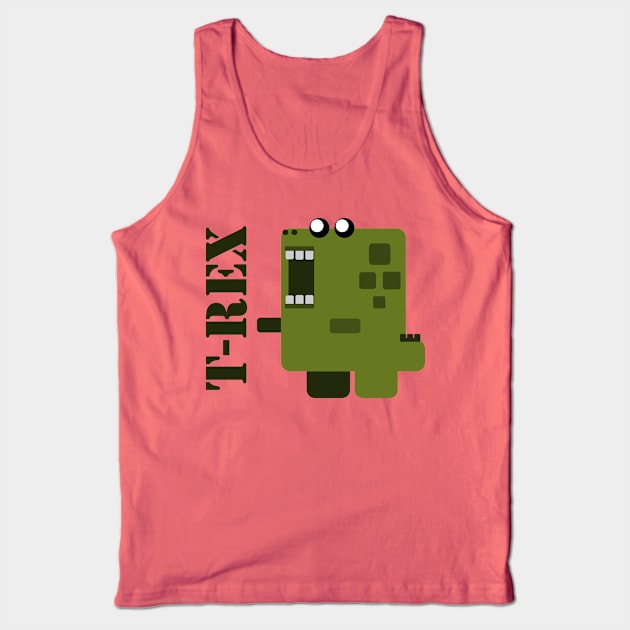 trex rectangle cute character Tank Top by GNY